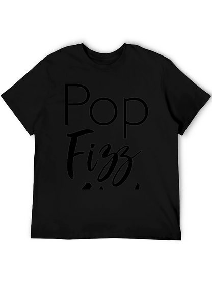 Pop Fizz Graphic Tee - Black Cotton T-Shirt