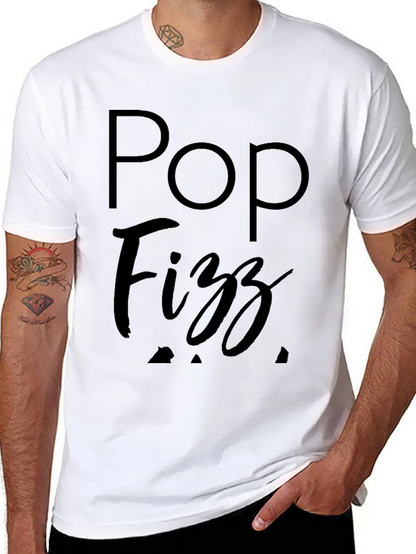 Pop Fizz Graphic Tee - Black Cotton T-Shirt
