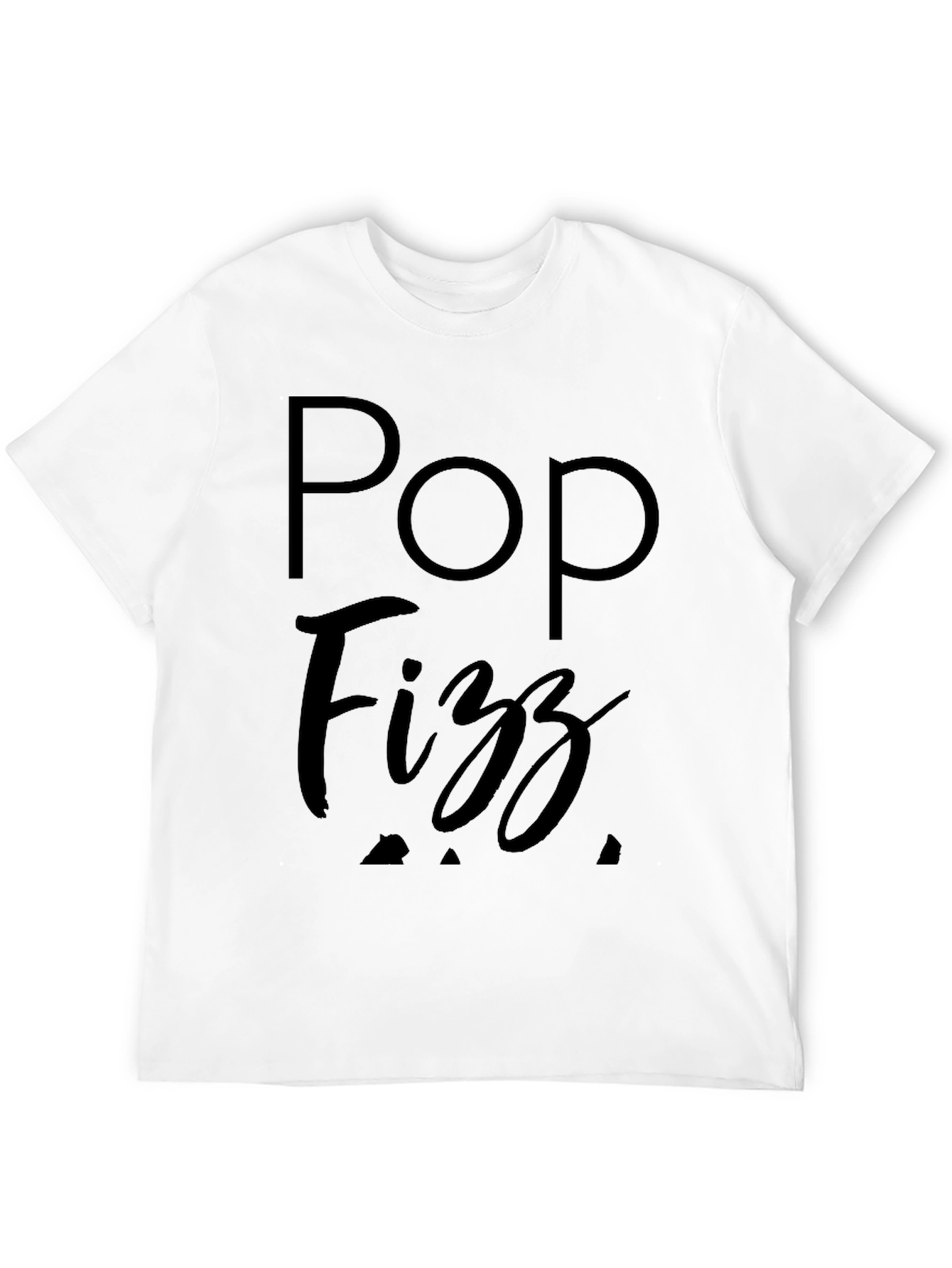 Pop Fizz Graphic Tee - Black Cotton T-Shirt