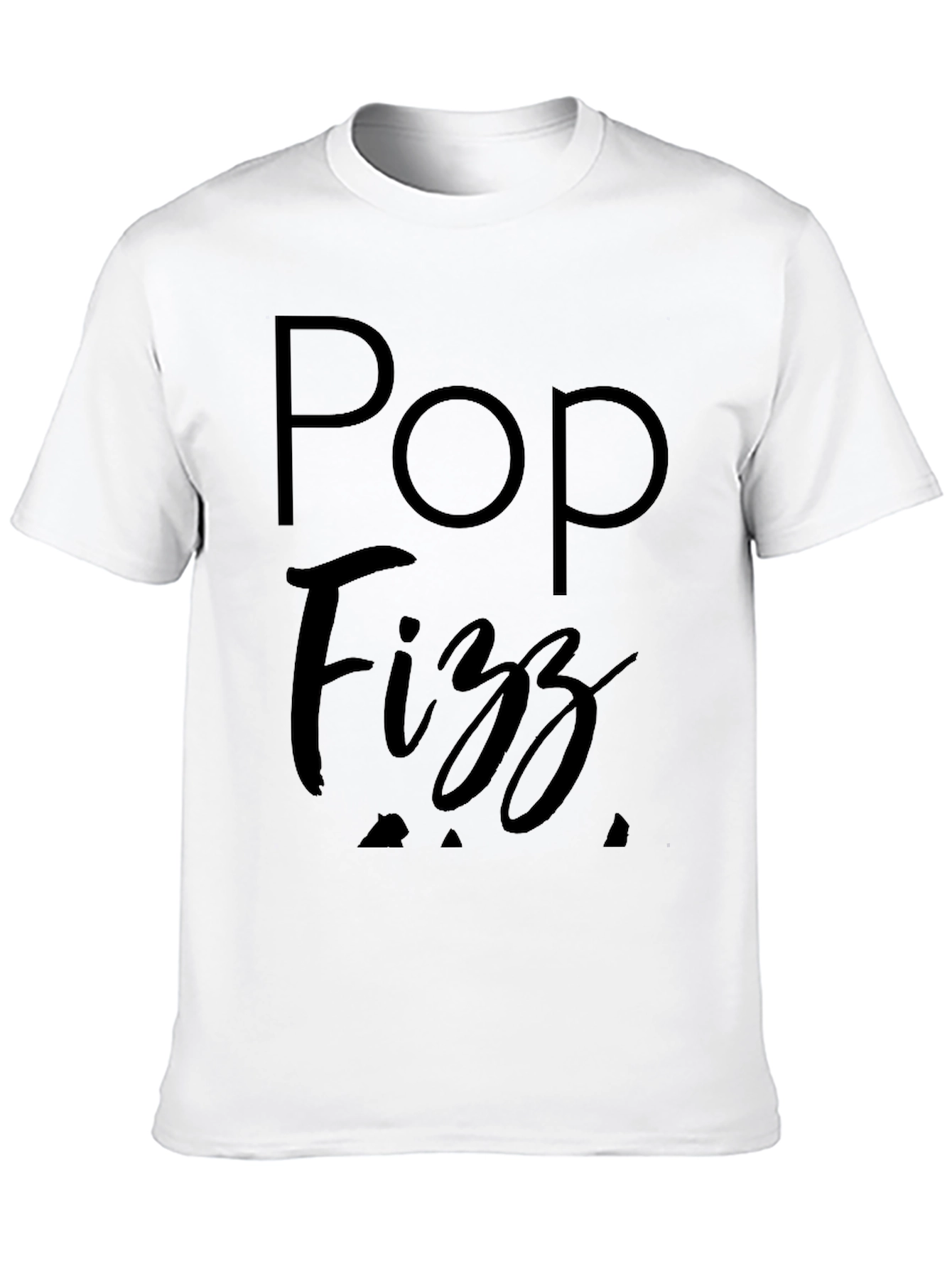 Pop Fizz Graphic Tee - Black Cotton T-Shirt