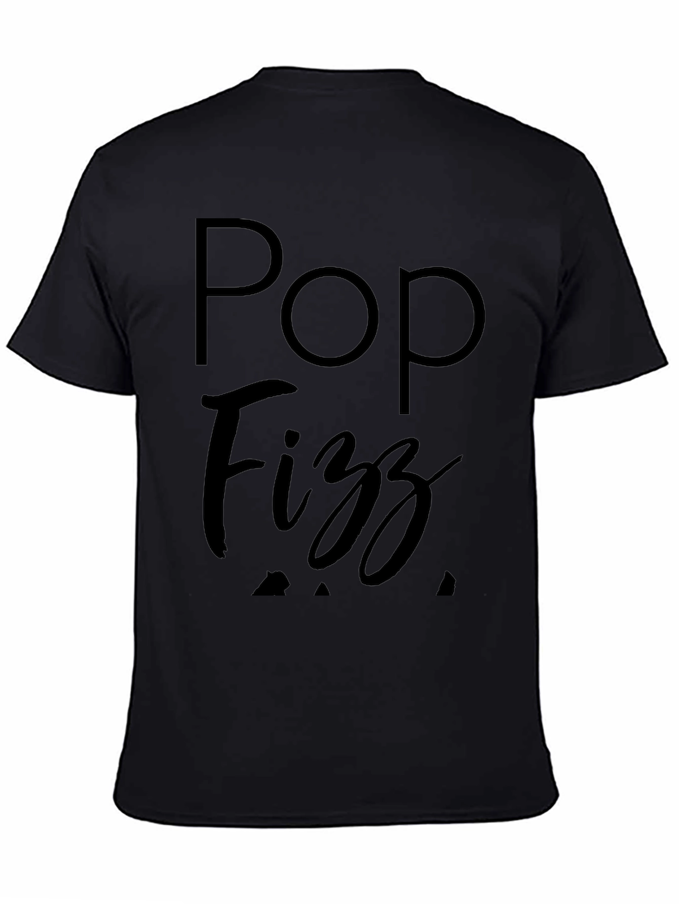 Pop Fizz Graphic Tee - Black Cotton T-Shirt