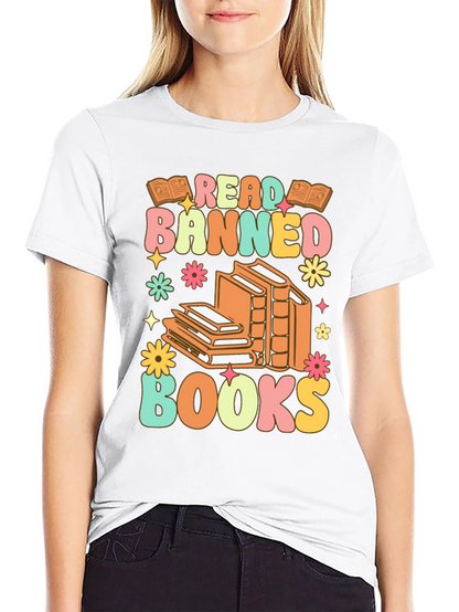 Read Banned Books T-Shirt Retro Graphic Tee