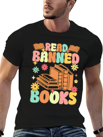 Read Banned Books T-Shirt Retro Graphic Tee