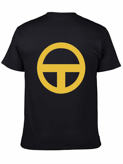 Black T-Shirt with Gold Circle-T Design