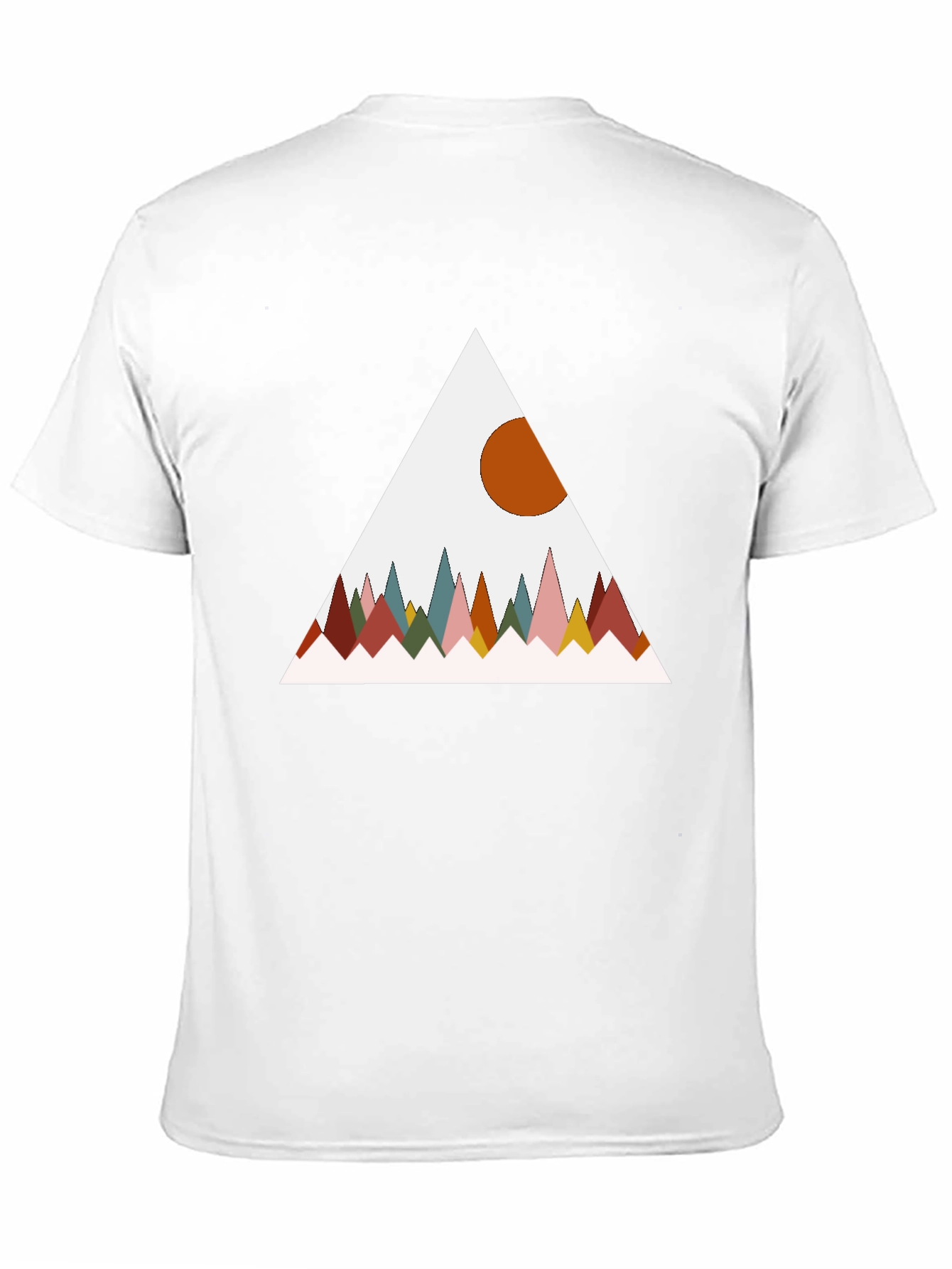 Geometric Mountain Graphic Tee - Black