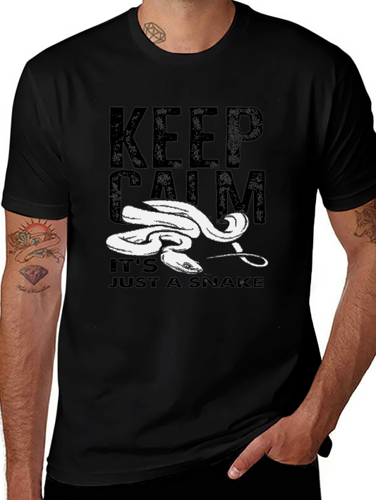 Keep Calm Snake Graphic T-Shirt