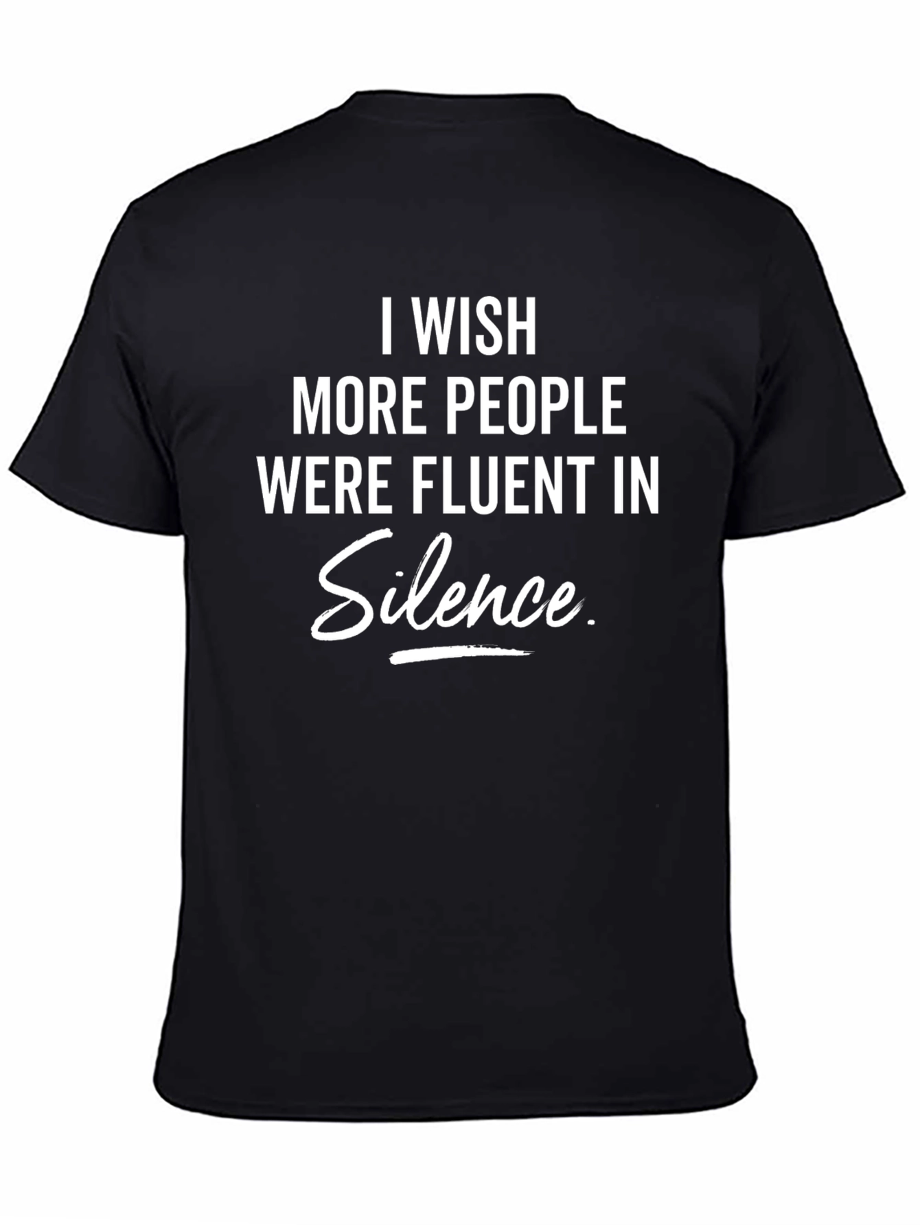 Fluent in Silence Graphic T-Shirt - Black