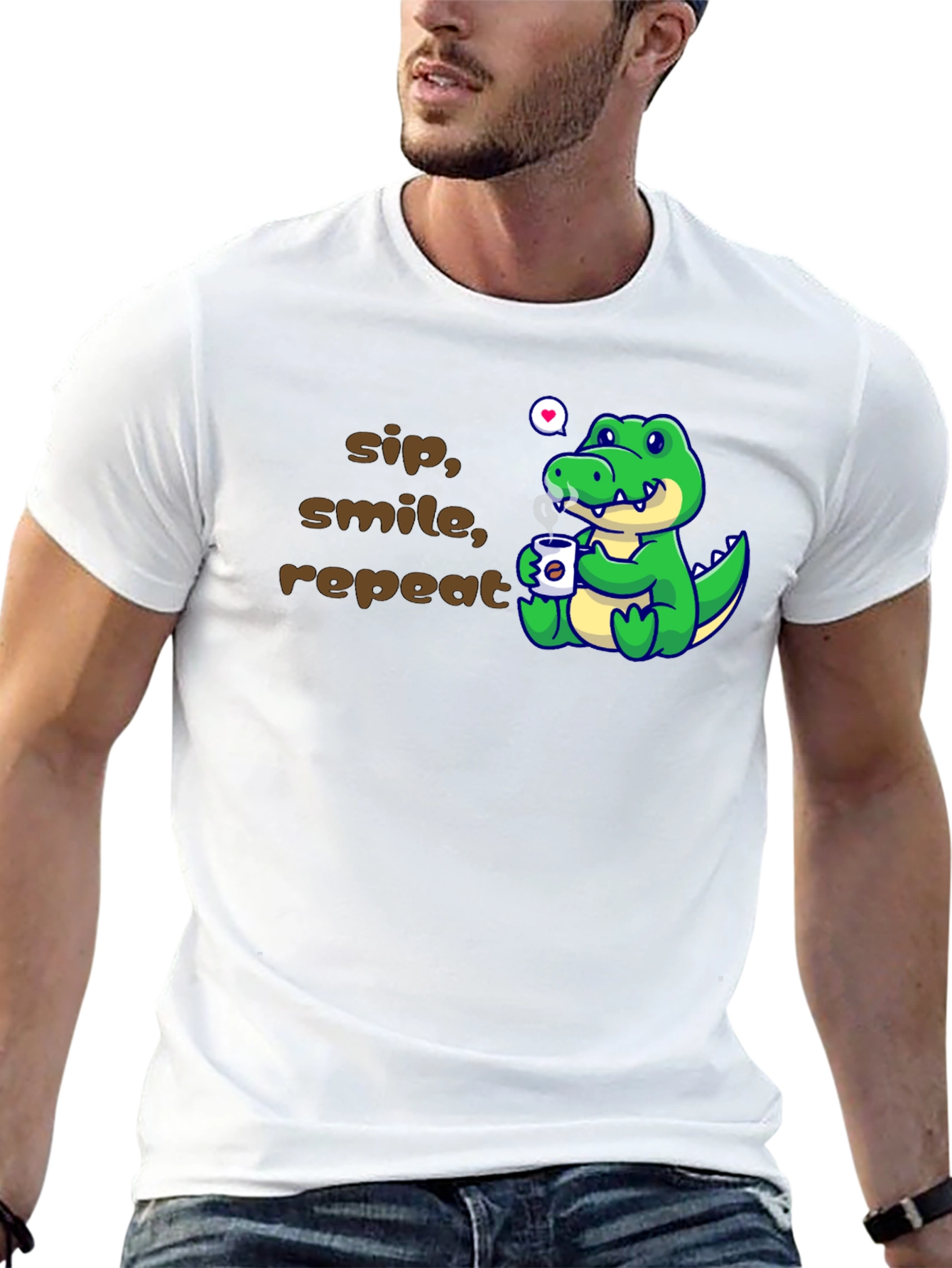 Sip Smile Repeat Alligator T-Shirt