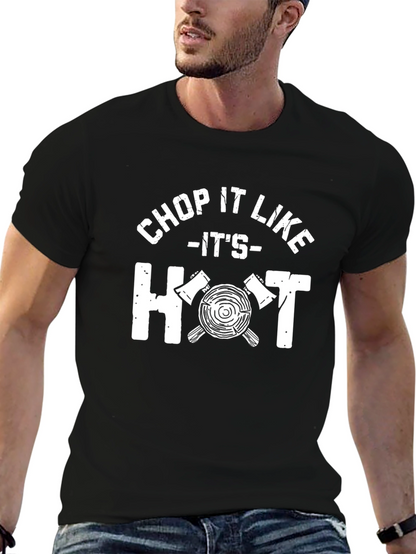Chop It Like Its Hot Black Graphic Tee