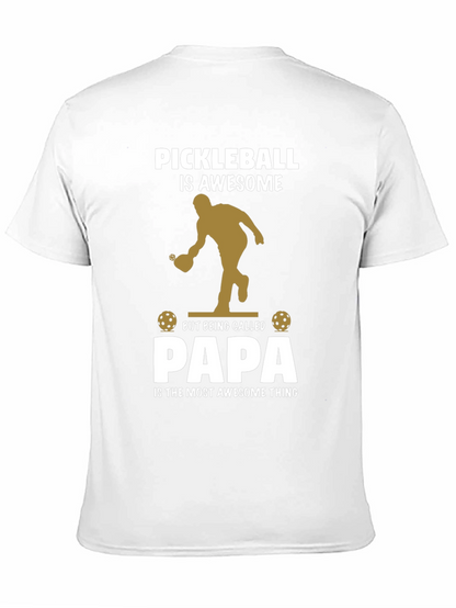 Pickleball Papa T-Shirt Awesome Dad Gift