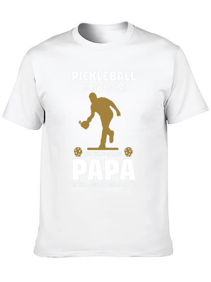 Pickleball Papa T-Shirt Awesome Dad Gift