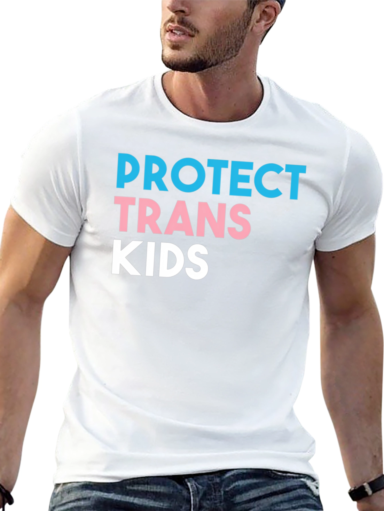 Protect Trans Kids Black Graphic T-Shirt
