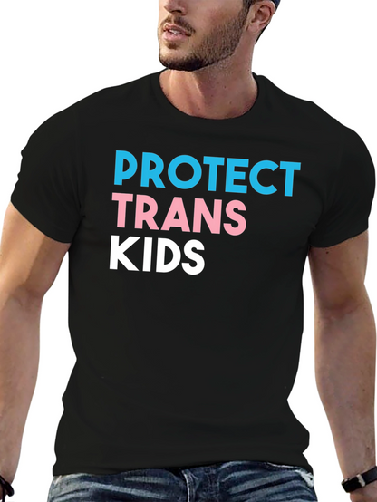 Protect Trans Kids Black Graphic T-Shirt