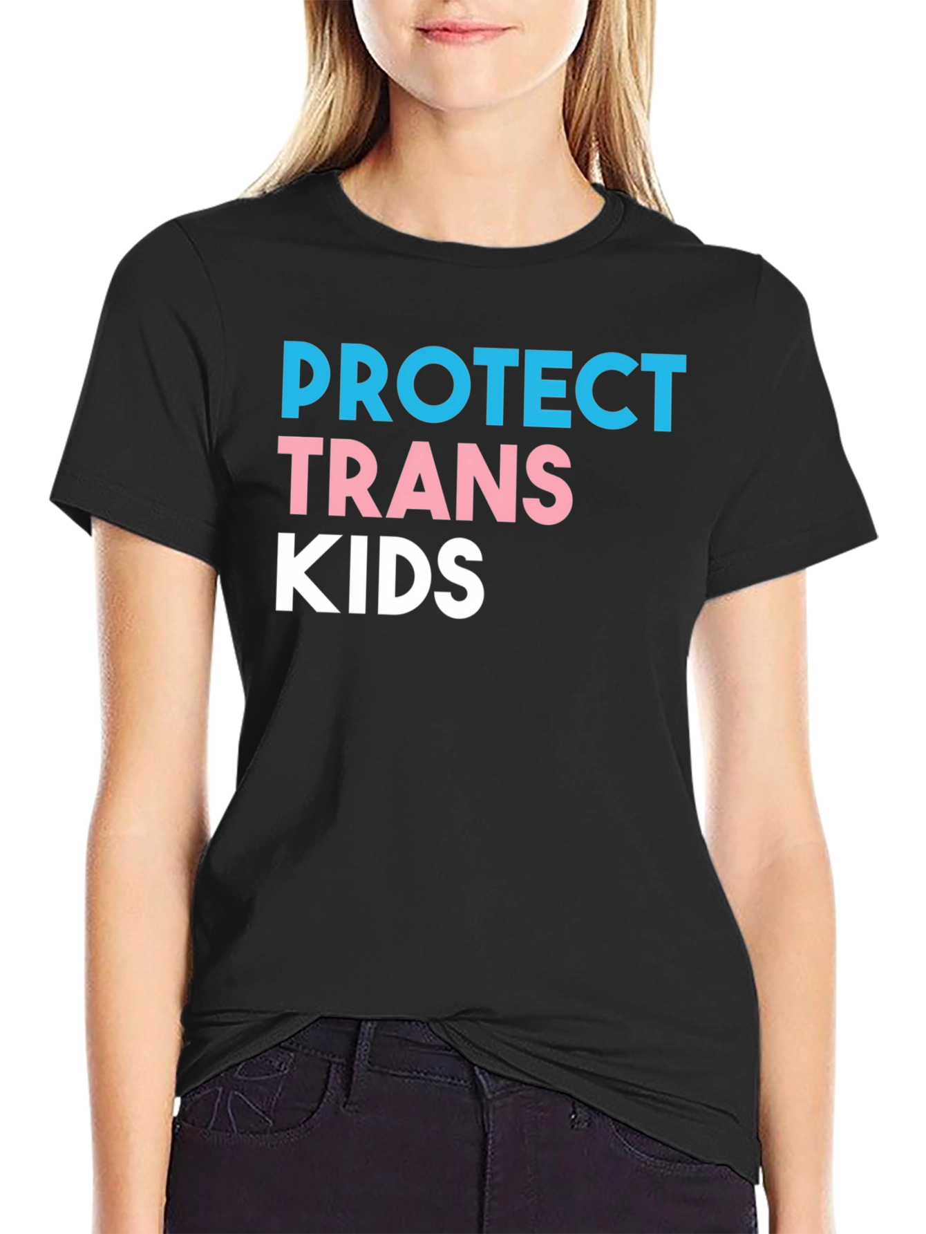 Protect Trans Kids Black Graphic T-Shirt