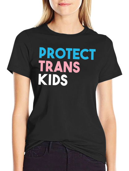 Protect Trans Kids Black Graphic T-Shirt