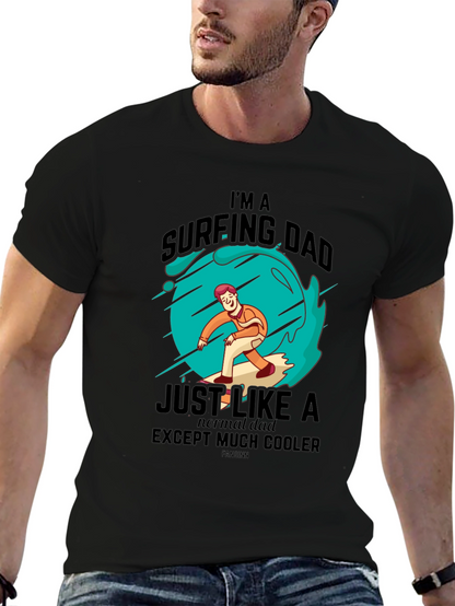 Surfing Dad Cool Graphic Tee