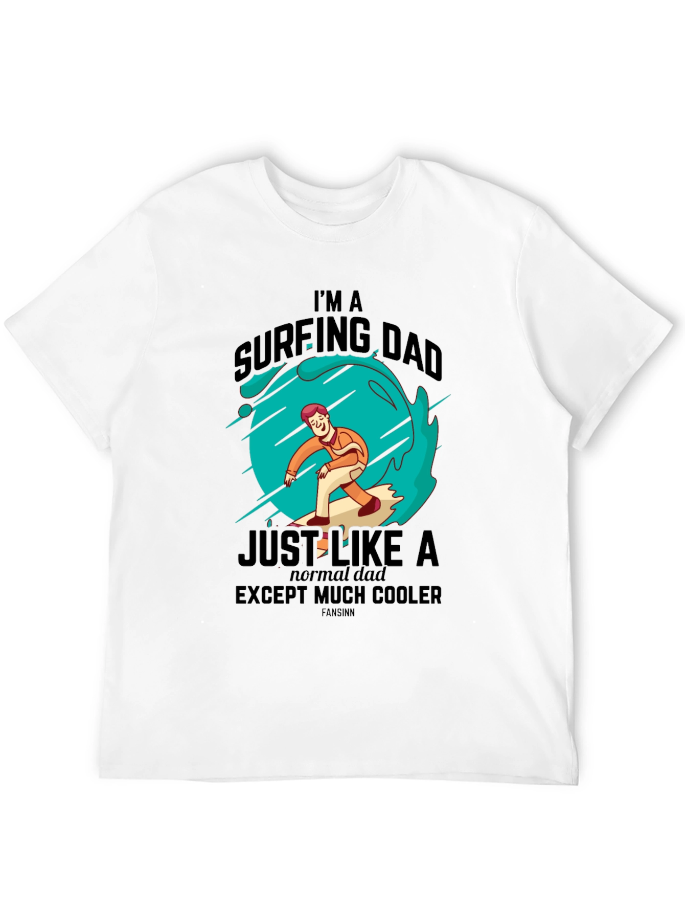 Surfing Dad Cool Graphic Tee