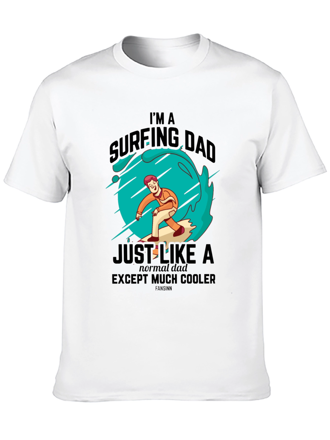 Surfing Dad Cool Graphic Tee