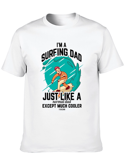 Surfing Dad Cool Graphic Tee