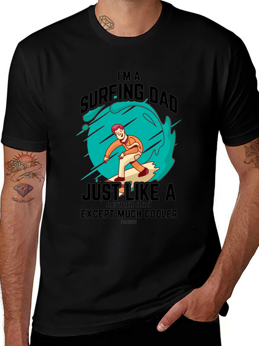 Surfing Dad Cool Graphic Tee