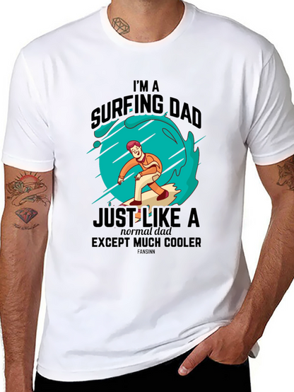 Surfing Dad Cool Graphic Tee
