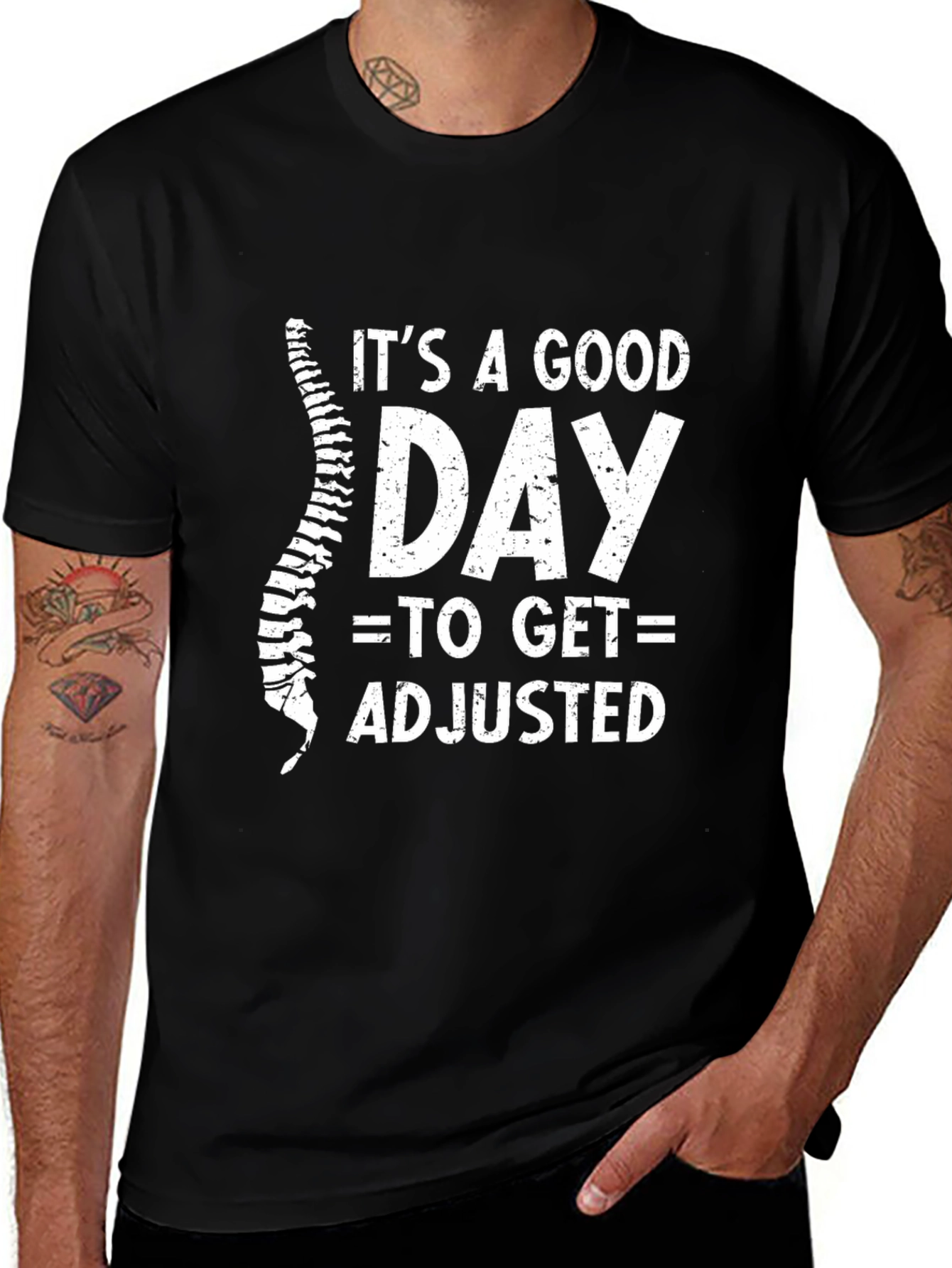 Chiropractor Its A Good Day Black T-Shirt