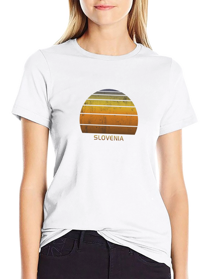 Slovenia Sunset Graphic T-Shirt - Black
