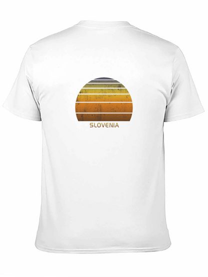 Slovenia Sunset Graphic T-Shirt - Black