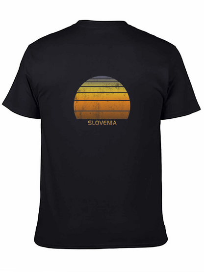 Slovenia Sunset Graphic T-Shirt - Black