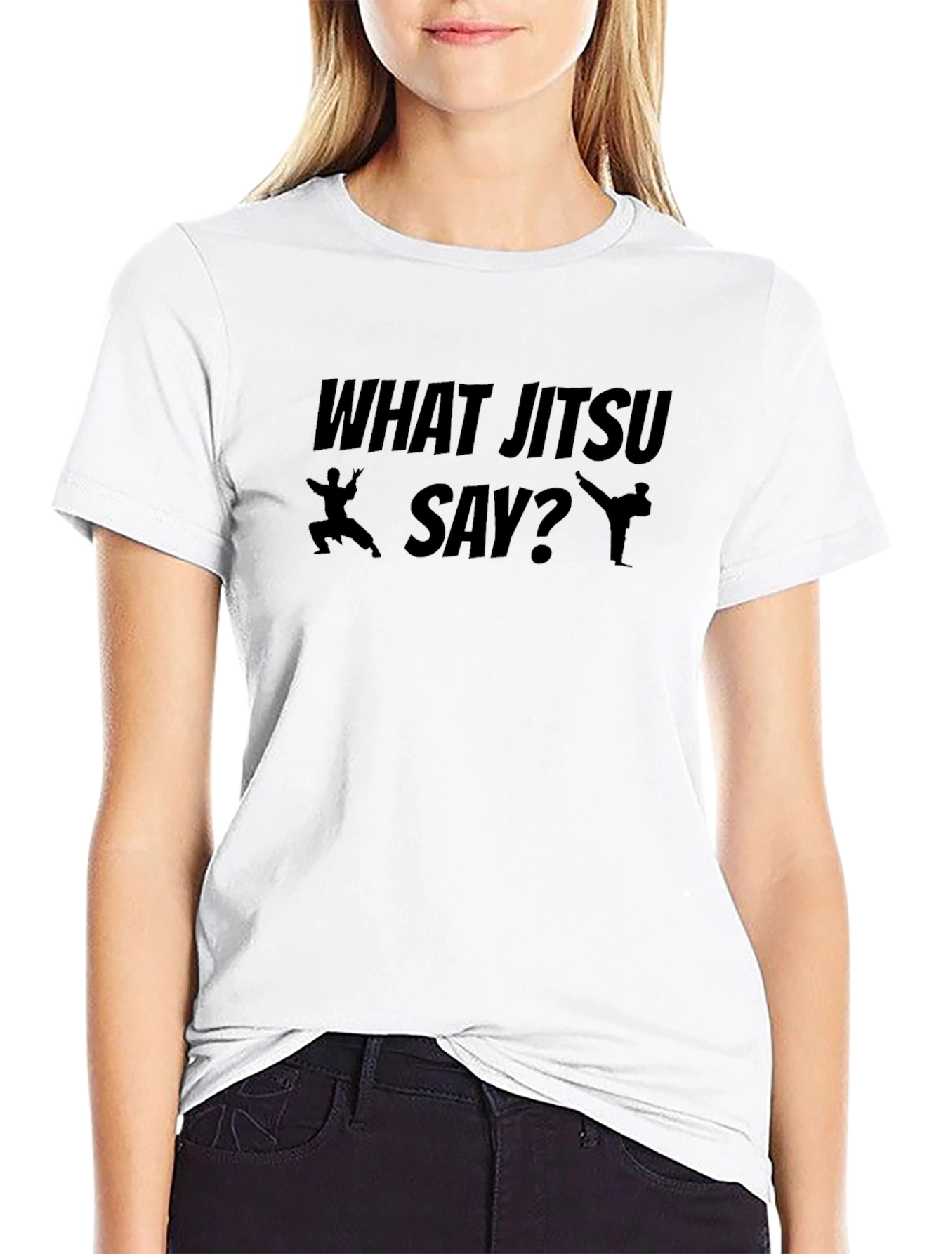 What Jitsu Say? Black T-Shirt Martial Arts Graphic