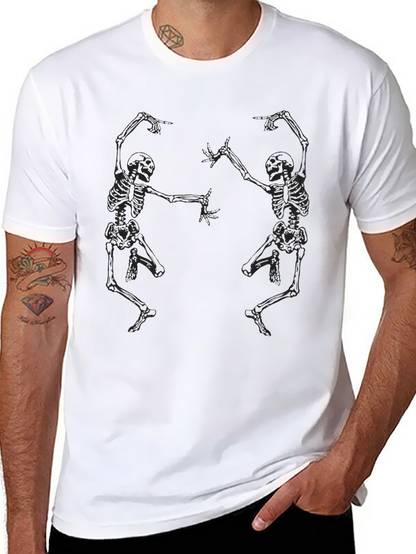 Dancing Skeletons Graphic Tee - Black
