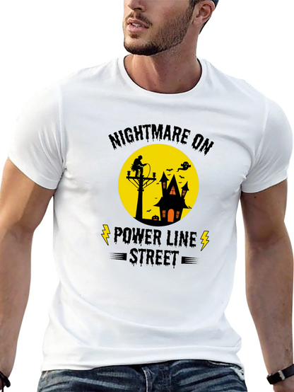 Nightmare on Power Line Street Halloween T-Shirt