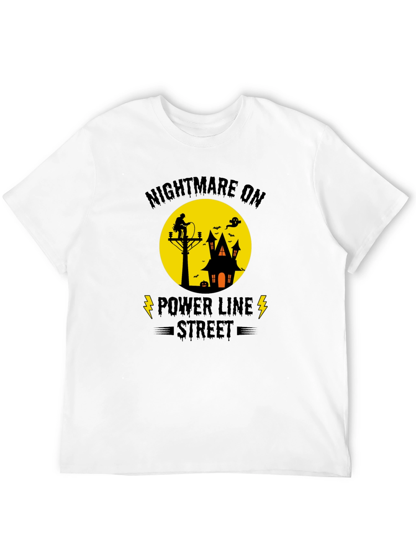 Nightmare on Power Line Street Halloween T-Shirt