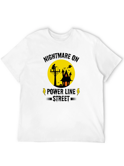 Nightmare on Power Line Street Halloween T-Shirt