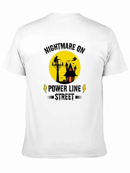 Nightmare on Power Line Street Halloween T-Shirt