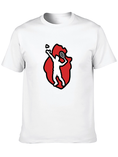 Badminton Player Graphic Tee - Black T-Shirt
