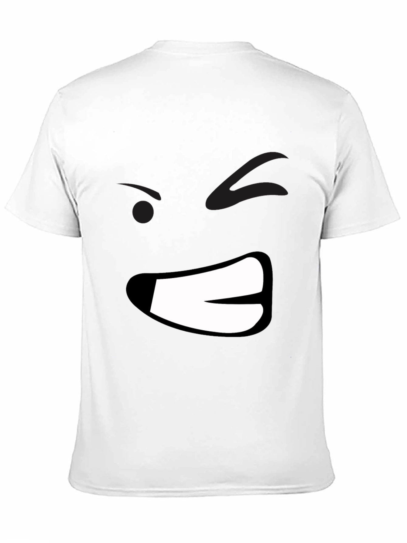 Grumpy Face Graphic Black T-Shirt - Mens Casual Wear