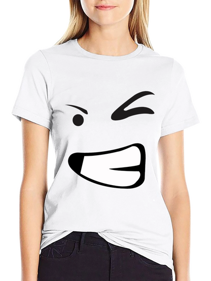 Grumpy Face Graphic Black T-Shirt - Mens Casual Wear