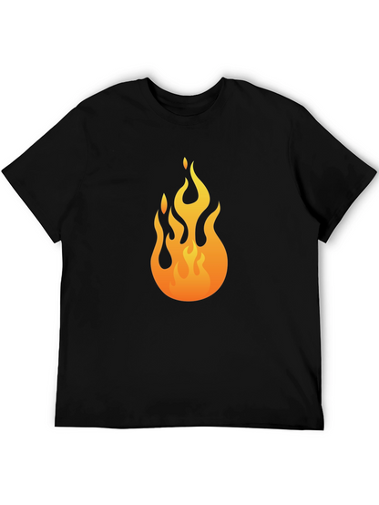 Flame Graphic Black T-Shirt