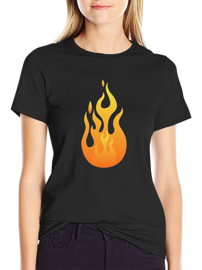 Flame Graphic Black T-Shirt