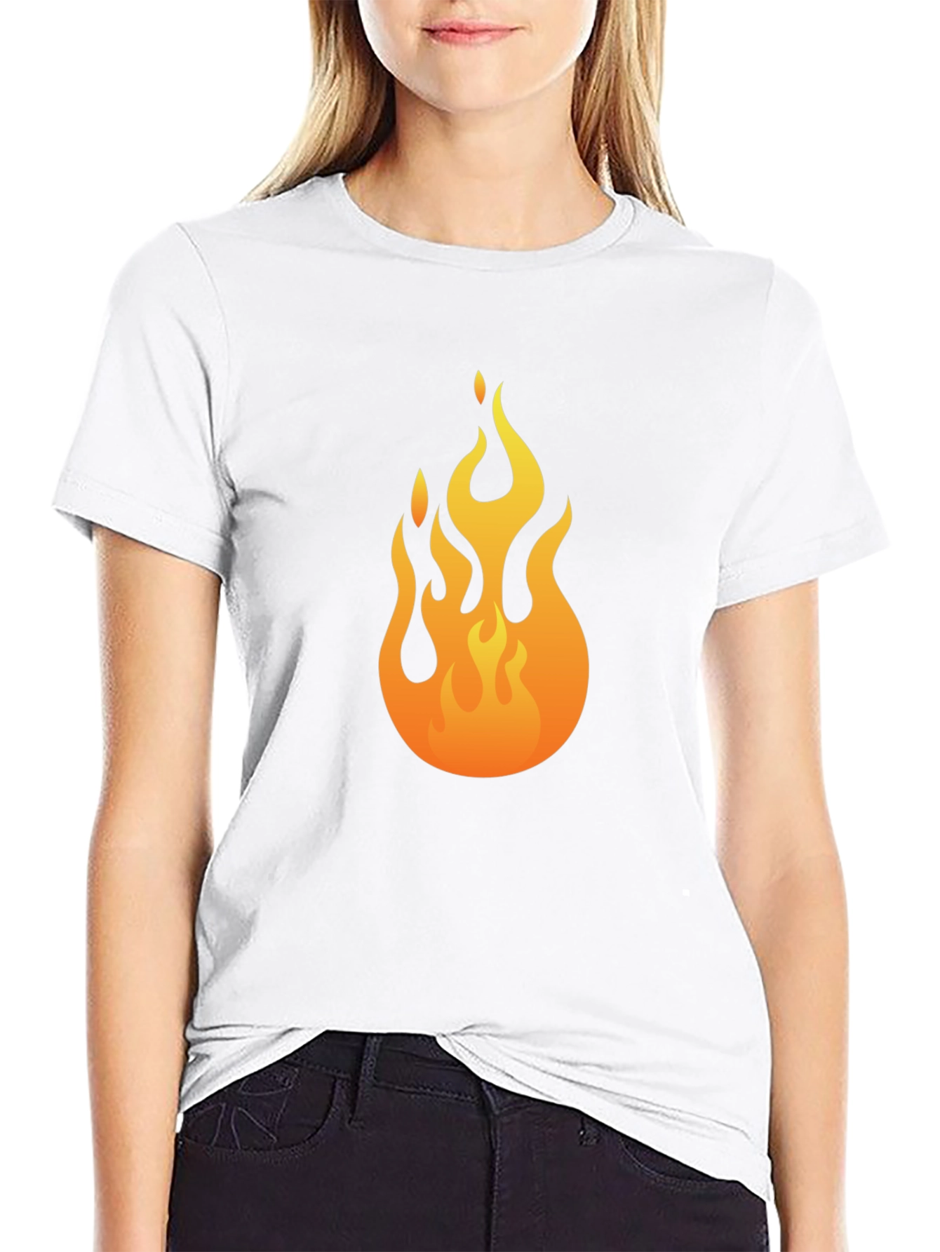 Flame Graphic Black T-Shirt