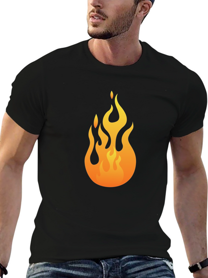 Flame Graphic Black T-Shirt
