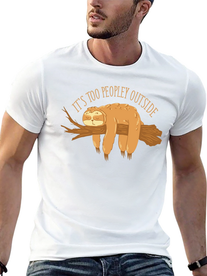 Sloth Too Peopley Graphic T-Shirt