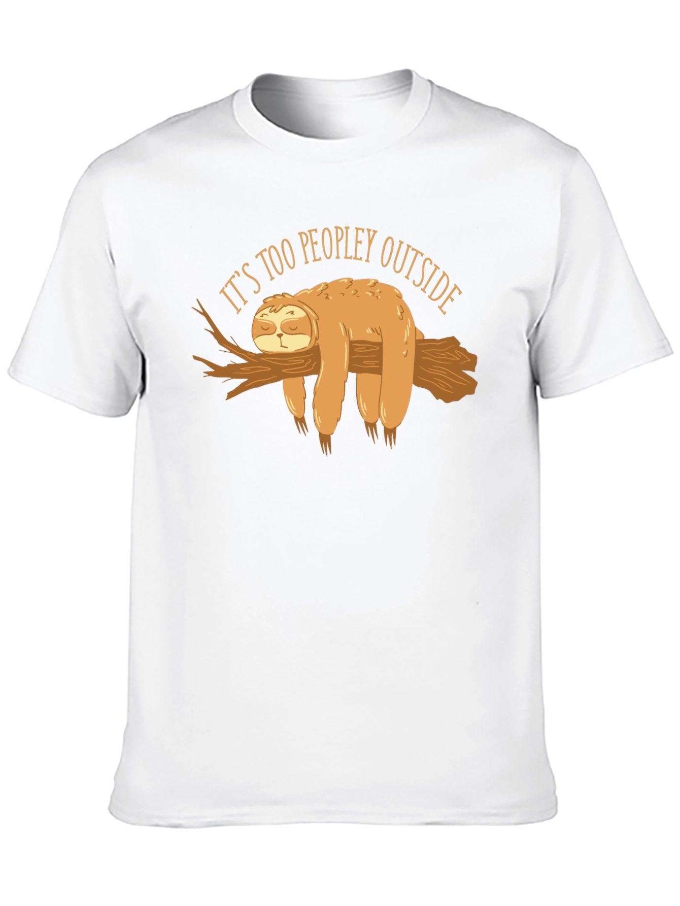 Sloth Too Peopley Graphic T-Shirt