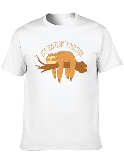 Sloth Too Peopley Graphic T-Shirt