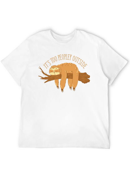 Sloth Too Peopley Graphic T-Shirt
