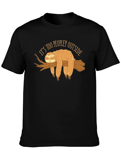 Sloth Too Peopley Graphic T-Shirt