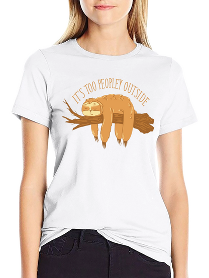 Sloth Too Peopley Graphic T-Shirt
