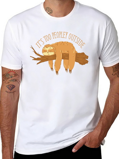 Sloth Too Peopley Graphic T-Shirt