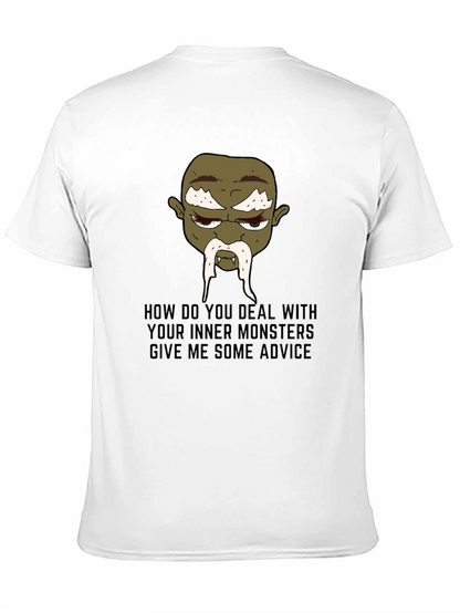 Monster Advice Graphic Tee - Black Cotton T-Shirt